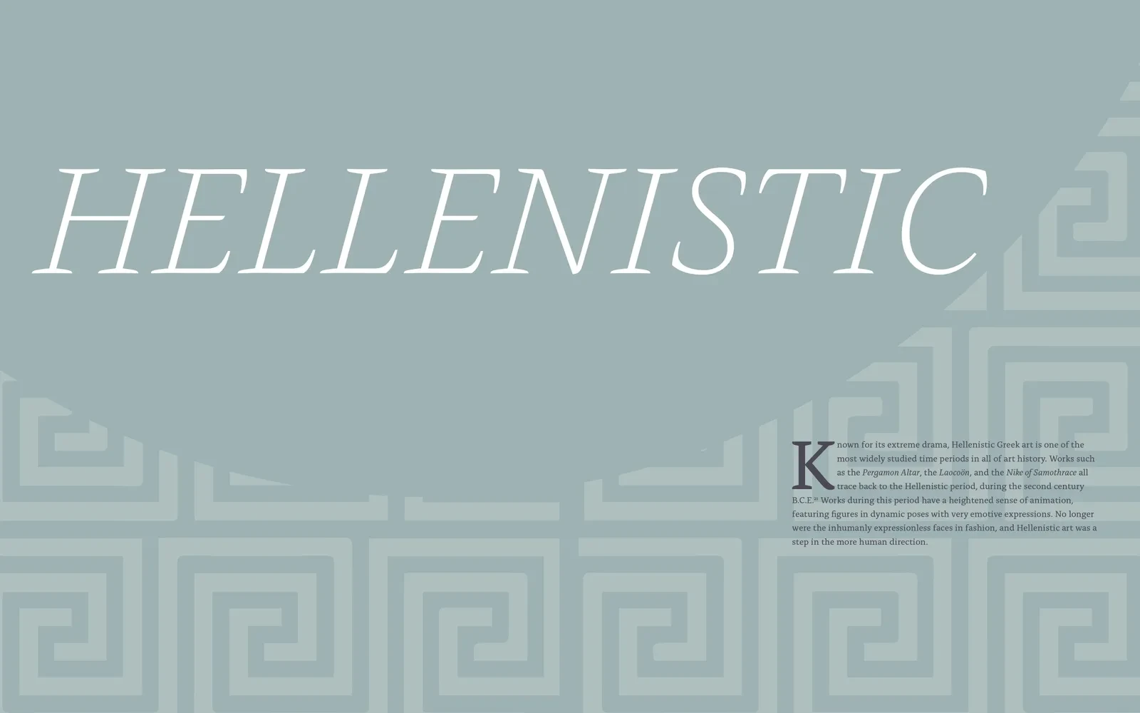 Hellenistic period. Hellas Hellenistic period divider spread